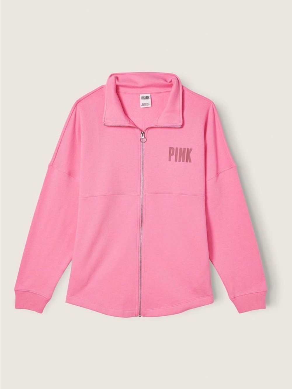 PINK Victoria's Secret Full-Zip Jacket in Bubblegum Pink Small